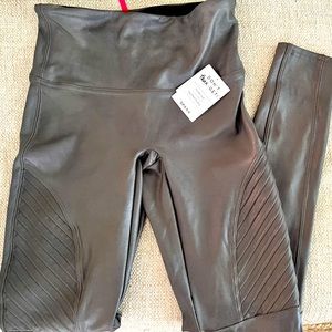 SPANX Faux Leather Moto Leggings